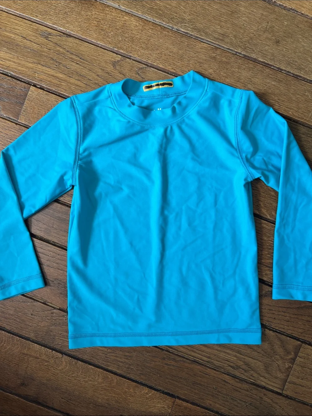 Primary Kids Bright Blue Long Sleeve Rashguard Swim Shirt Size 2T-3T